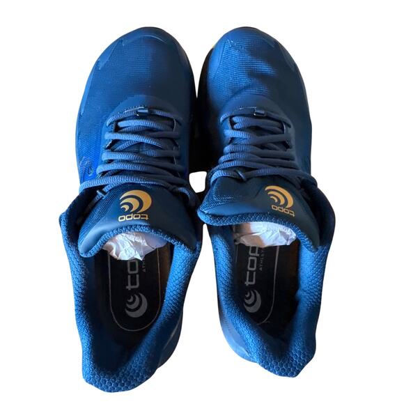 Topo Athletic M-MTN Racer 4 Navy Orange 10.5 Men’s Vibram Zipfoam Shoes - Picture 5 of 8